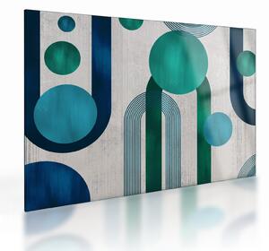 Üveg kép - Vonalak és kör alakzatok (70x50 cm)