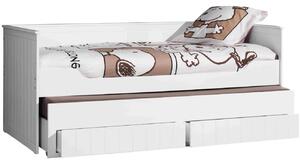 Fehér fa összecsukható ágy Vipack Robin 90 x 200 cm