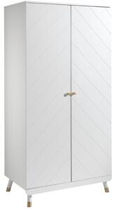 Fehérre lakkozott szekrény Vipack Billy 200 x 100 cm