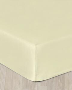 Krém satin gumis lepedő 90x200 cm