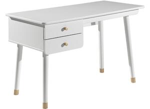 Fehér lakkozott íróasztal Vipack Billy 125 x 60 cm