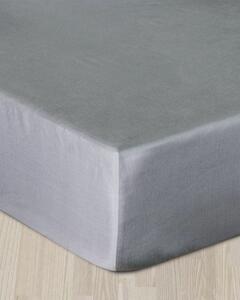 Gyűrt gumis szatén lepedő szürke 220 x 200 cm