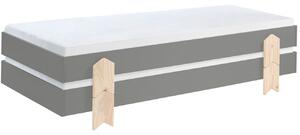 Szürke lakkozott egymásra rakható ágy Vipack Modulo Arrow 90 x 200 cm