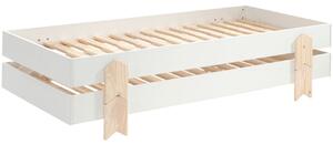 Fehérre lakkozott egymásra rakható ágy Vipack Modulo Arrow 90 x 200 cm