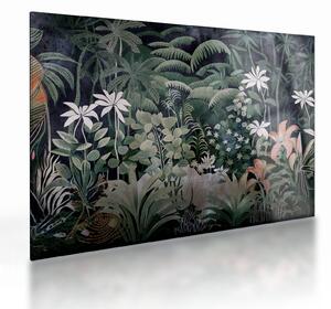 Üveg kép - Festett dzsungel minta (70x50 cm)