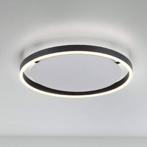 JUST LIGHT. GmbH LED mennyezeti lámpa Ritus, Ø 39.3cm, antracit, dimmelhető, Fekete, Nappali / Étkező, Alumínium, Modern