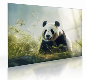 Üveg kép - Panda (70x50 cm)