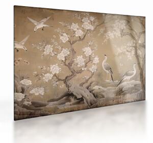 Üveg kép - Rajzfilm japán táj (70x50 cm)
