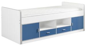 Kék fiókos ágy Vipack Bonny 90 x 200 cm