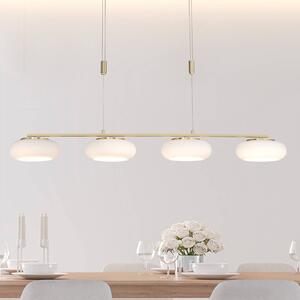 Q-Smart-Home Paul Neuhaus Q-ETIENNE LED függőlámpa 4 égő s.réz, dimmelhető, Sárgaréz / arany, Nappali / Étkező, Alumínium