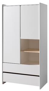 Fehérre lakkozott szekrény Vipack Kiddy 90 x 55 cm