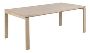 Asztal Oakland K101, Világos tölgy, 75x100x200cm, Közepes sűrűségű farostlemez, Természetes fa furnér, Váz anyaga, Tölgy