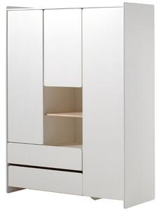 Fehérre lakkozott szekrény Vipack Kiddy 138 x 54 cm