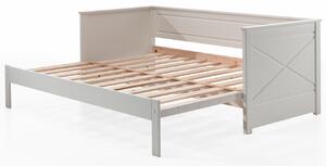 Fehér fenyő összecsukható ágy Vipack Pino Scott 90/180 x 200 cm