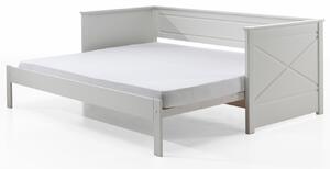 Fehér fenyő összecsukható ágy Vipack Pino Scott 90/180 x 200 cm