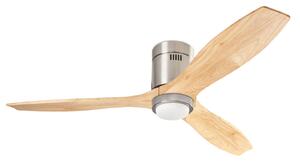 LEDS-C4 Stem LED mennyezeti ventilátor, világos fa, DC csendes, Ø 137 cm CCT, Világos fa, Nappali / Étkező, Fa, Modern