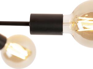 Ipari mennyezeti lámpa fekete 6 lámpás - Sydney