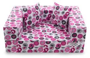 Szivacs kanapéágy - Wextra gyerek méret - pink elefántos