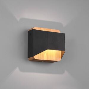 Trio Lighting Arino LED fali lámpa, fekete, szélesség 12,2 cm, dimmelhető, Fekete, Nappali / Étkező, fém, Modern