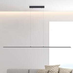 PURE LED függőlámpa Lite, antracit, 160 cm, CCT, dimmelhető, dimmelhető, Fekete, Nappali / Étkező, Alumínium, Modern