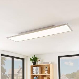 Lindby LED panel Stenley, 4000 K, 120 cm x 30 cm, ezüst/fehér, Fehér / opál, Konyha, Műanyag, Modern
