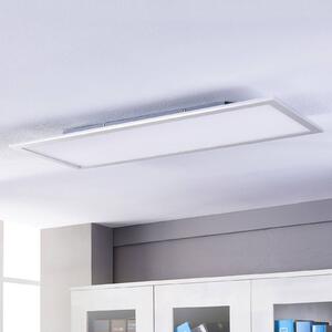 Lindby LED panel Livel, 4000K, 120cm x 30cm, ezüst, fém