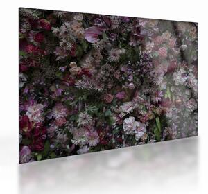 Üveg kép - Virágfal (70x50 cm)
