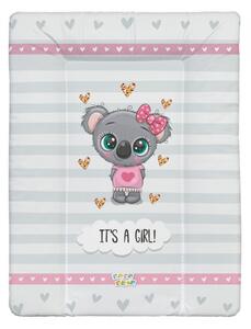 Babastar puha pelenkázó lap 50*70 cm - It&#039;s a girl ! koala szürke