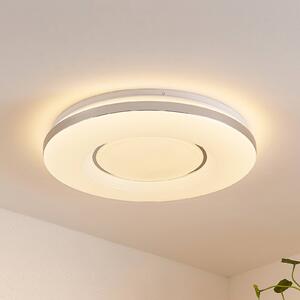 Lindby LED mennyezeti lámpa Robini, Ø 48 cm, CCT, dimmelhető, dimmelhető, Króm / ezüst, Nappali / Étkező, fém, Modern