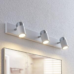Lindby spotlámpa Kardo, 3-lámpás, fehér, fém, IP44