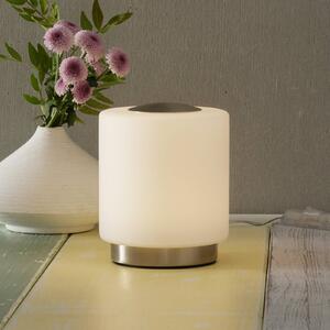 Fabas Luce Simi dimmelhető asztali lámpa érintő.funkcióval,, Fehér / opál, Nappali / Étkező, fém, Modern