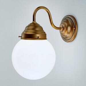 Berliner Messinglampen Larry fali lámpa sárgarézből, dimmelhető, Bronz / antik sárgaréz, Folyosó, Sárgaréz, Antik