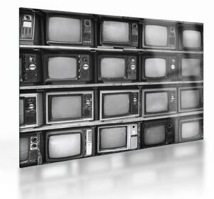 Üveg kép - Retro TV (70x50 cm)