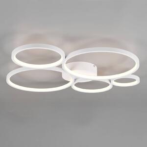 Trio Lighting LED mennyezeti lámpa Rondo, fehér matt, dimmelhető, Fehér / opál, Nappali / Étkező, fém, Modern