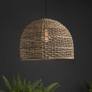 PR Home Cebu lógó világítás, Ø 46 cm, Lampakanay-búra, IP20, dimmelhető, Világos fa, Nappali / Étkező, Fa, Vidéki otthon / Rusztikus