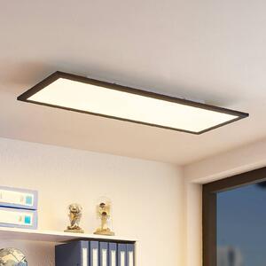 Lindby LED panel Nelios, 80 x 30 cm, CCT, fekete, fém, dimmelhető, Fekete, Konyha, Alumínium, Modern