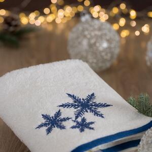 Pamut törölköző karácsonyi hímzéssel kék Szélesség: 70 cm | Hossz: 140 cm