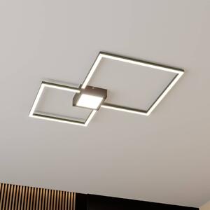 Lindby Duetto LED mennyezeti lámpa antracit 28 W, dimmelhető, Fekete, Nappali / Étkező, Alumínium, Modern