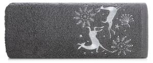 Pamut karácsonyi törölköző rénszarvassal szürke Šírka: 50 cm | Dĺžka: 90 cm