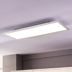 Lindby LED panel Livel, 4000K, 80 cm x 30 cm, ezüst, fém, Alu / szürke / cink, Konyha, Műanyag, Modern