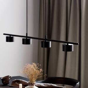 Nordlux Clyde LED függőlámpa, négy izzós, egyenes, dimmelhető, Fekete, Nappali / Étkező, fém, Modern