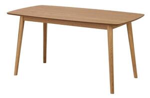 Asztal Oakland D101, Tölgy, 75.5x80x150cm, Közepes sűrűségű farostlemez, Természetes fa furnér, Váz anyaga
