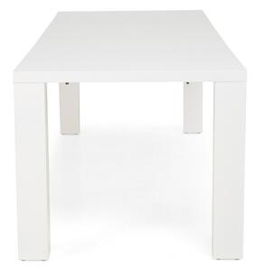 Asztal Riverton 126 Fényes fehér, Fehér, 76x90x160cm, Hosszabbíthatóság, Közepes sűrűségű farostlemez, Közepes sűrűségű farostlemez