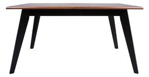 Asztal Boston BS108 Barna, Fekete, 77x90x150cm, Hosszabbíthatóság, Közepes sűrűségű farostlemez, Természetes fa furnér, Fa
