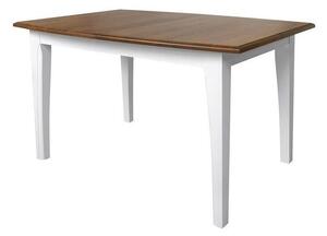 Asztal Boston BP114 Fényes fehér, Akác, 77x90x135cm, Hosszabbíthatóság, Fa, Fa