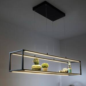 Paul Neuhaus Conni LED lógó lámpa, fekete, 105 cm, dimmelhető, Fekete, Nappali / Étkező, fém, Modern