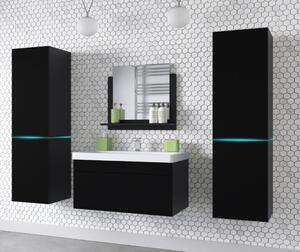 Venezia Alius A31 fürdőszobabútor szett + mosdókagyló + szifon (matt fekete)