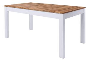 Asztal Boston AS135 Wotan tölgy, Fehér, 76x90x160cm, Hosszabbíthatóság, Fa, Közepes sűrűségű farostlemez