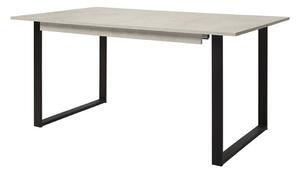 Asztal Boston 422, Fekete, Bézs, 76x90x160cm, Hosszabbíthatóság, Laminált forgácslap, Fém