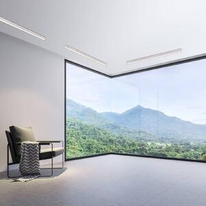 PURE LED mennyezeti lámpa Lines, 110 cm, ezüst, CCT, távirányító, dimmelhető, Alu / szürke / cink, Nappali / Étkező, Alumínium, Modern